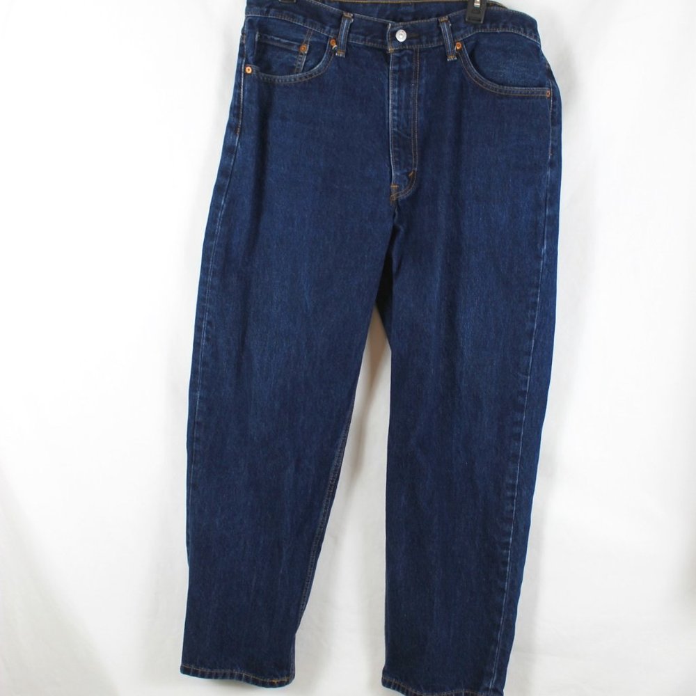 LEVI'S 550 Denim Jeans Mens Size W38 L29 Dark Blue Classic Straight Leg 5 Pocket